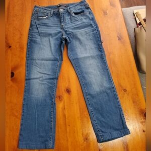 Levi’s Demi Curve Classic Rise Straight Legged sz 12/ 31 Blue Jean *HEMMED* 27in